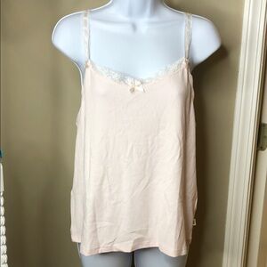 Katie K Pale Blush Lace-Trim Camisole